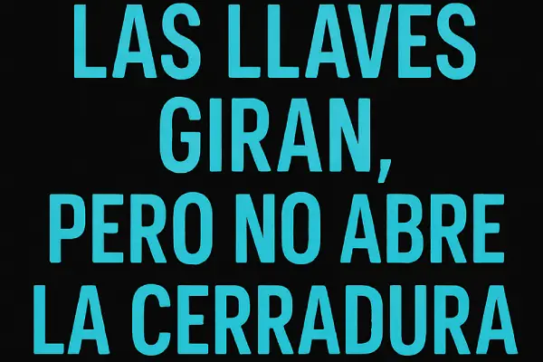 La llaves giran pero no abren las cerraduras